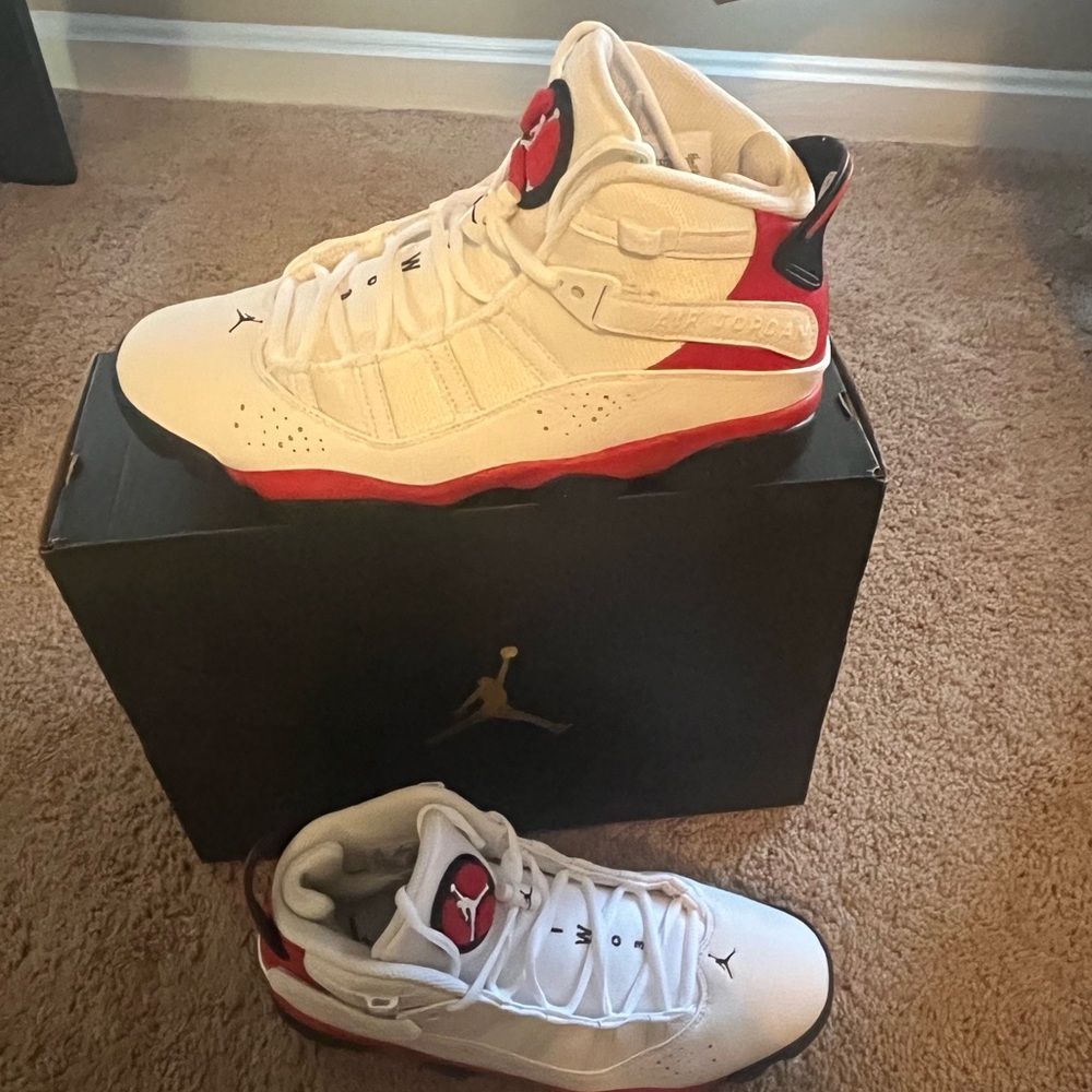 Men’s Red, black & white Jordans - Picture 8 of 8